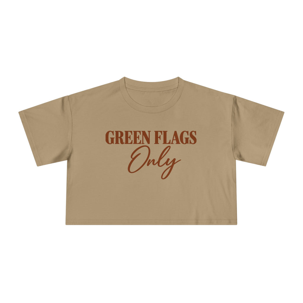 Copy of Green flags only mature Love Crop Tee