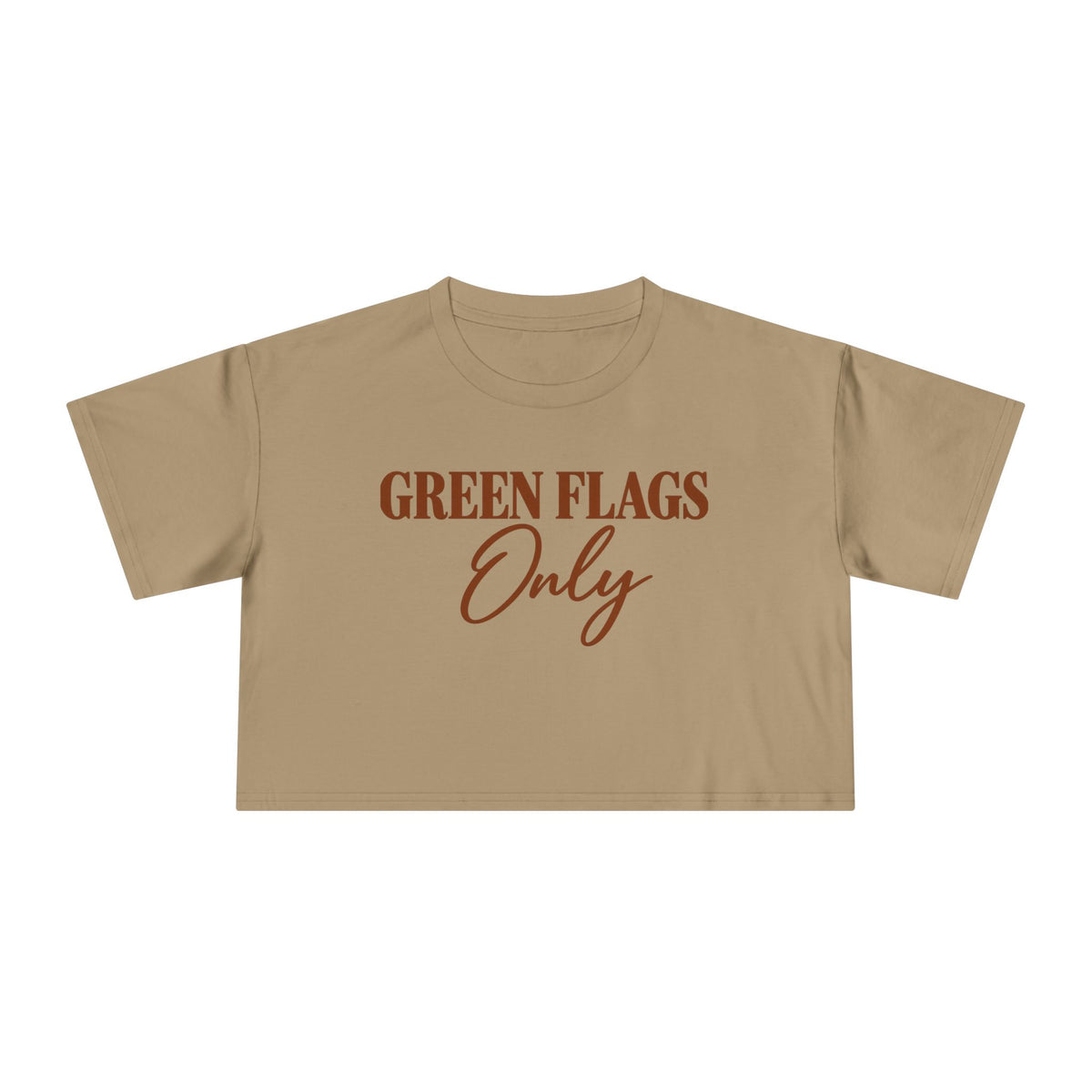 Copy of Green flags only mature Love Crop Tee