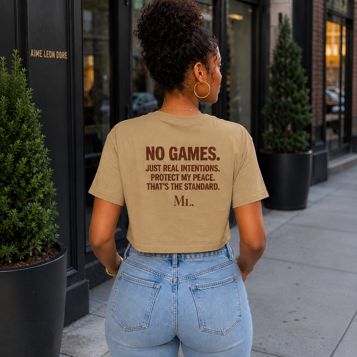 Copy of Green flags only mature Love Crop Tee