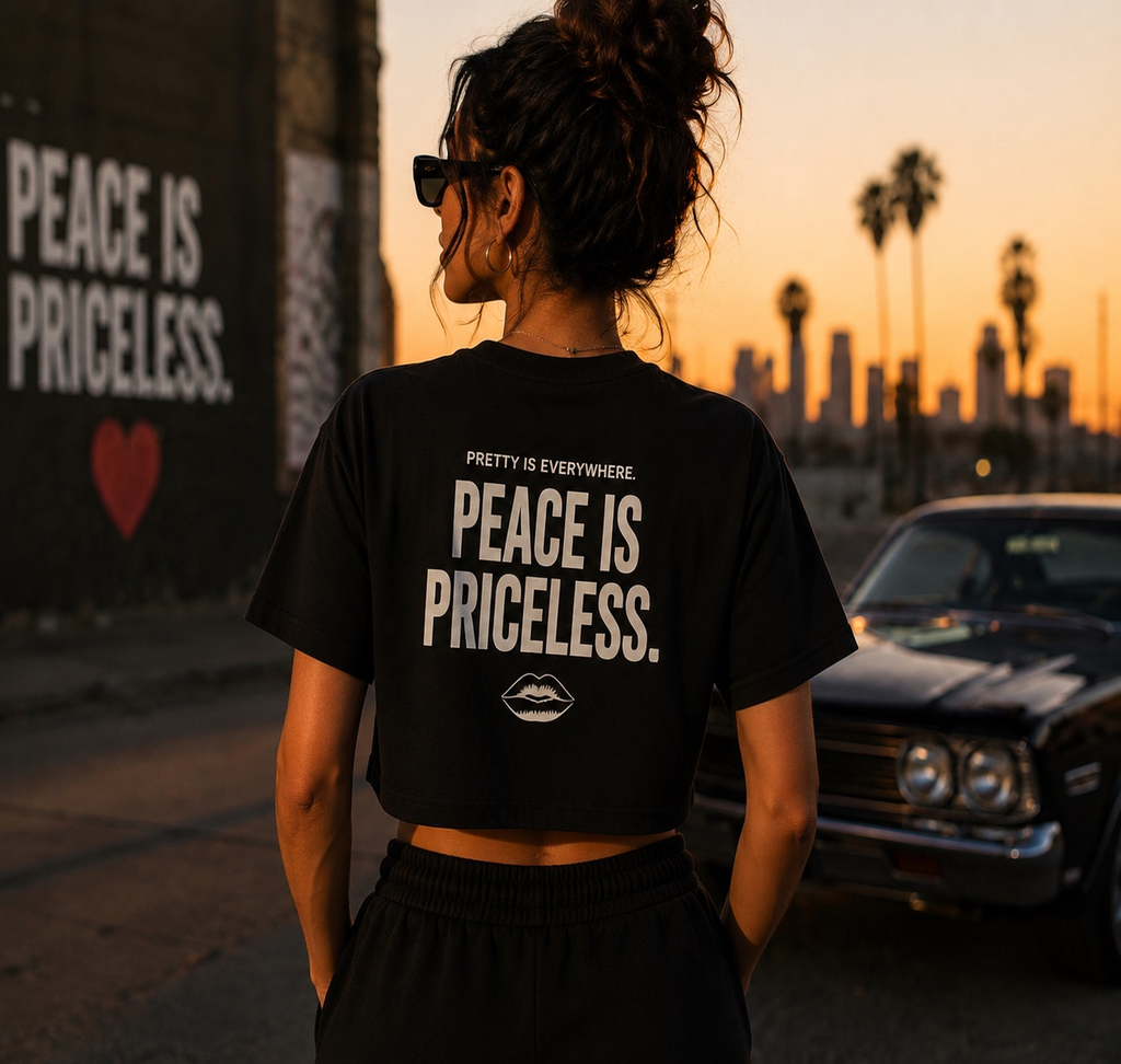 Pretty is everywhere Mature Love Crop Tee collection